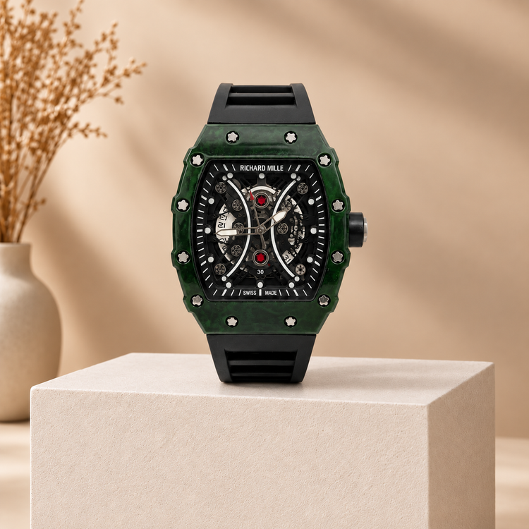 G20 watch on beige studio pedestal