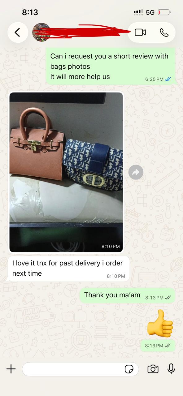 WhatsApp customer review