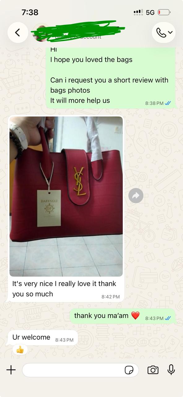 WhatsApp customer review