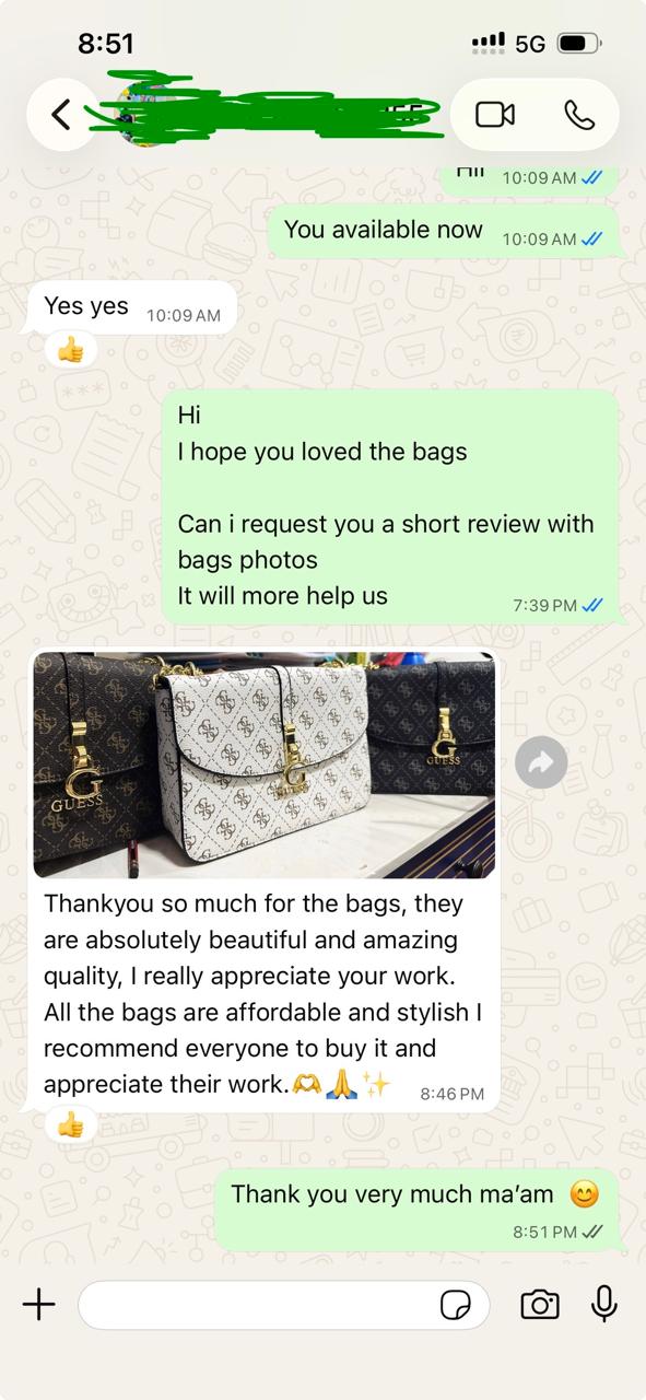 WhatsApp customer review
