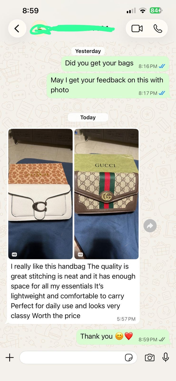 WhatsApp customer review