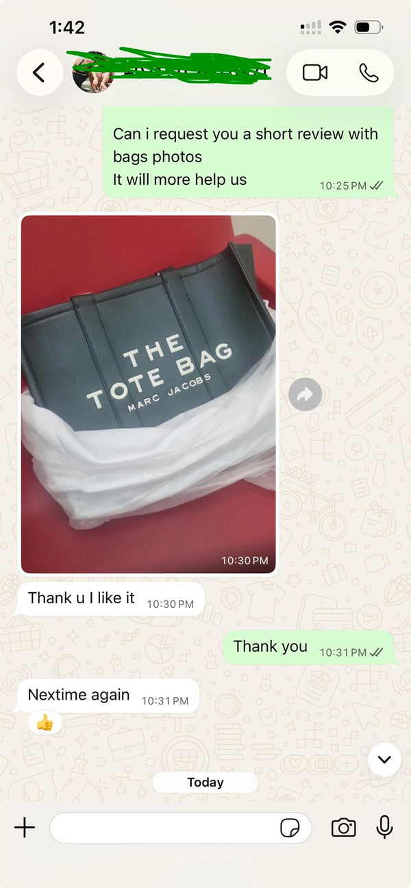 WhatsApp customer review