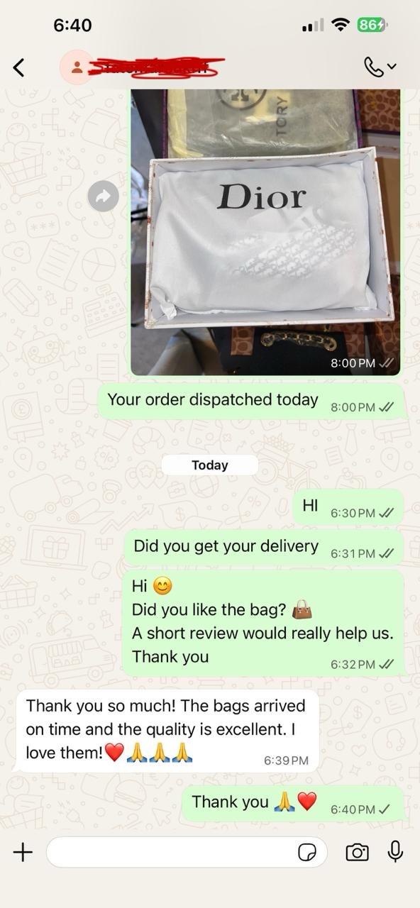 WhatsApp customer review